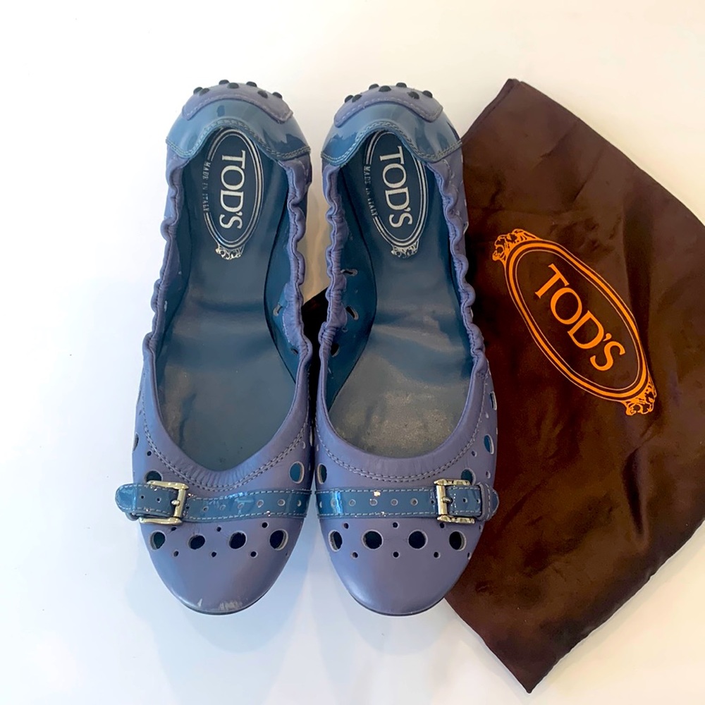 TOD’S Woman Ballet Flats Blue Size 39.5